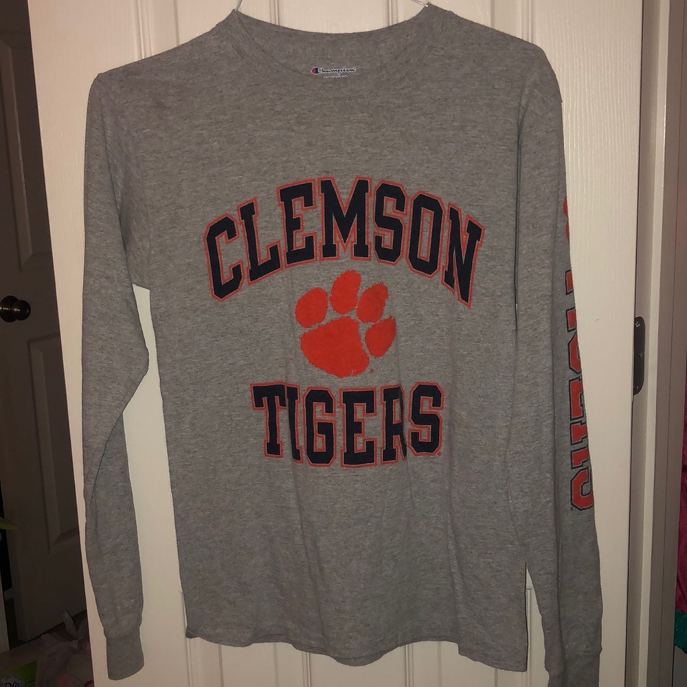 Gray Clemson Tigers Long Sleeve